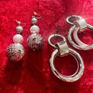 Chic pink and gold Dangle Earrings Set